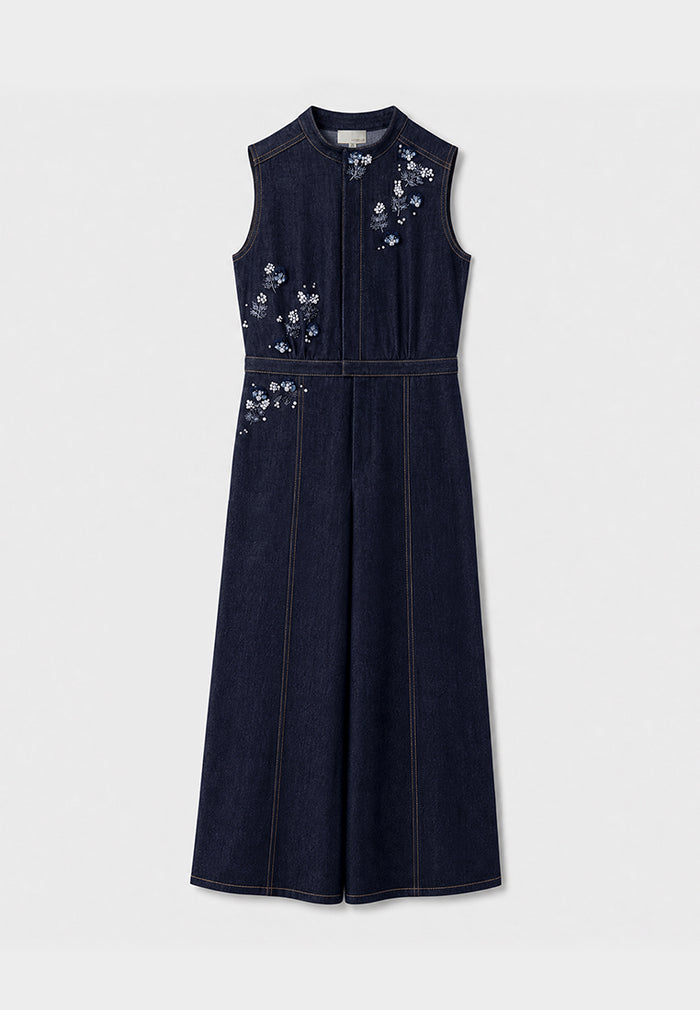 Indigo Florale Fusion Jumpsuit