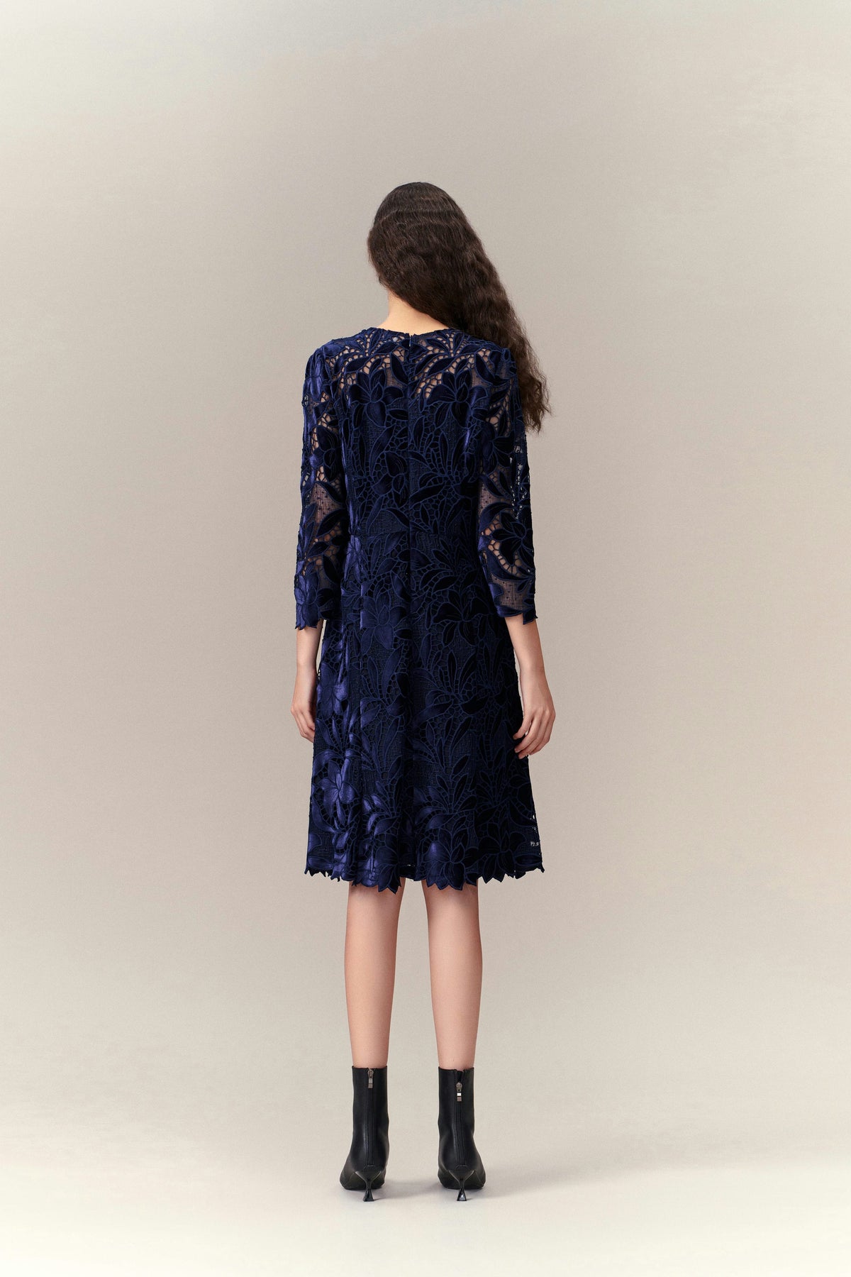 Cut-out Lace Midi Dress