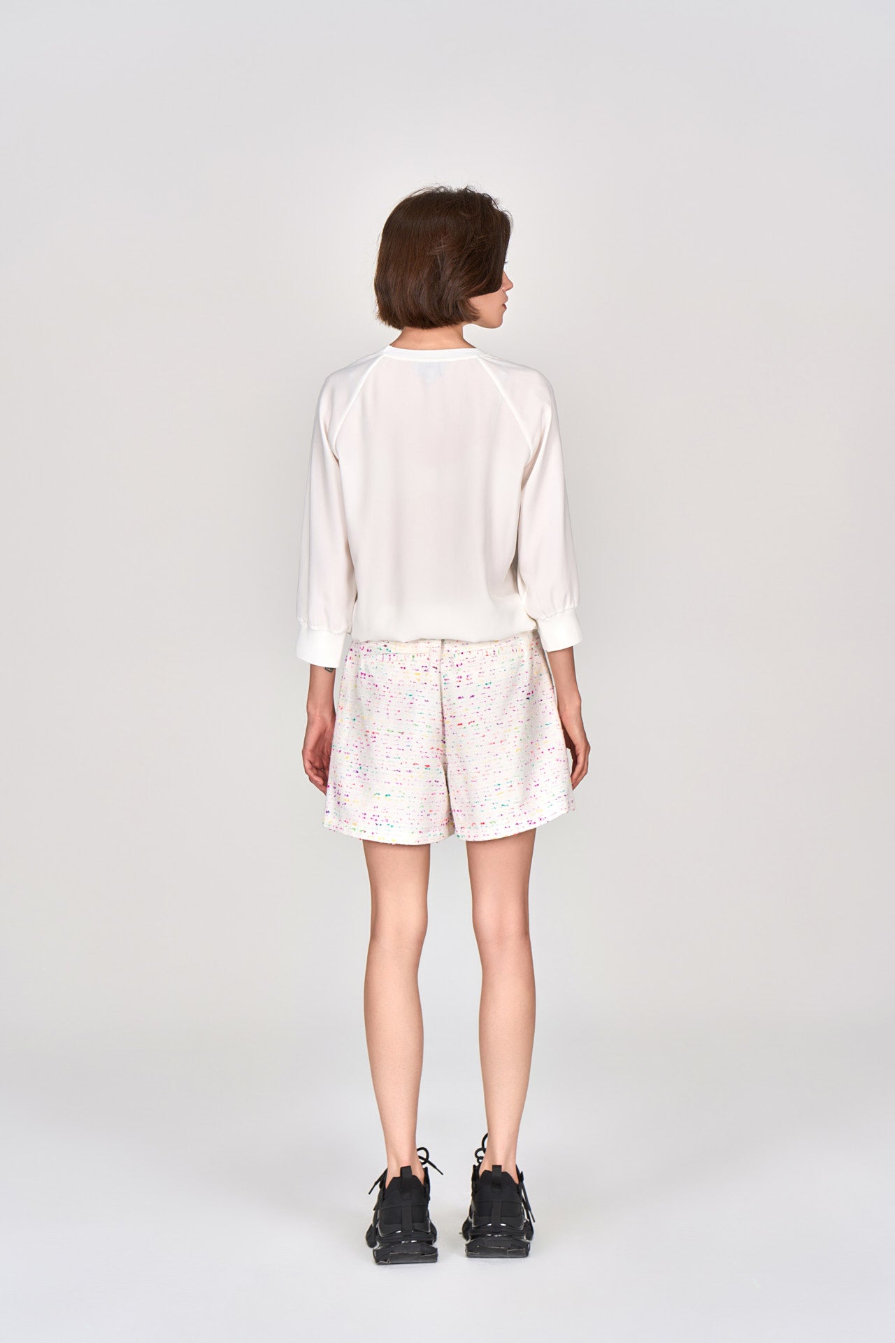 3D Floral Lace White Top