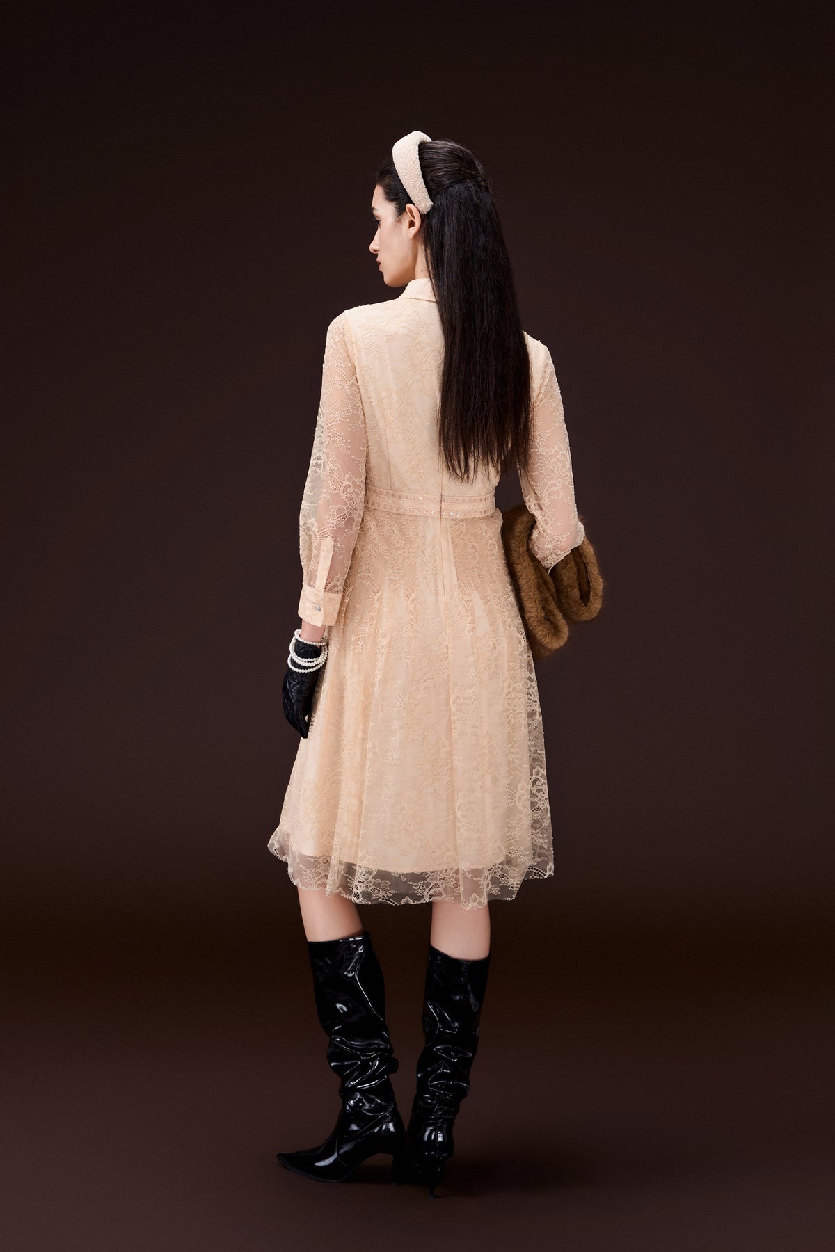 Panelled Lace Dress