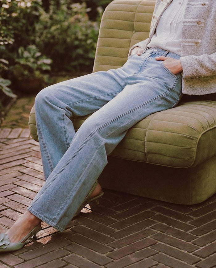 Bleu Ciel Wide-Leg Denim