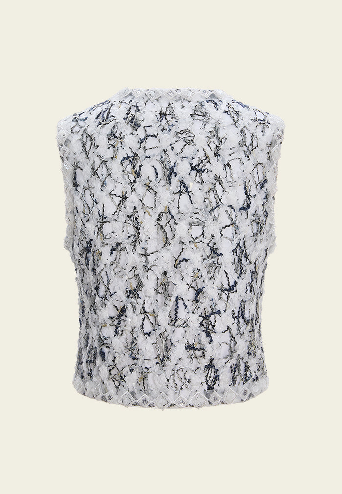 Diamond-pattern Lace Vest