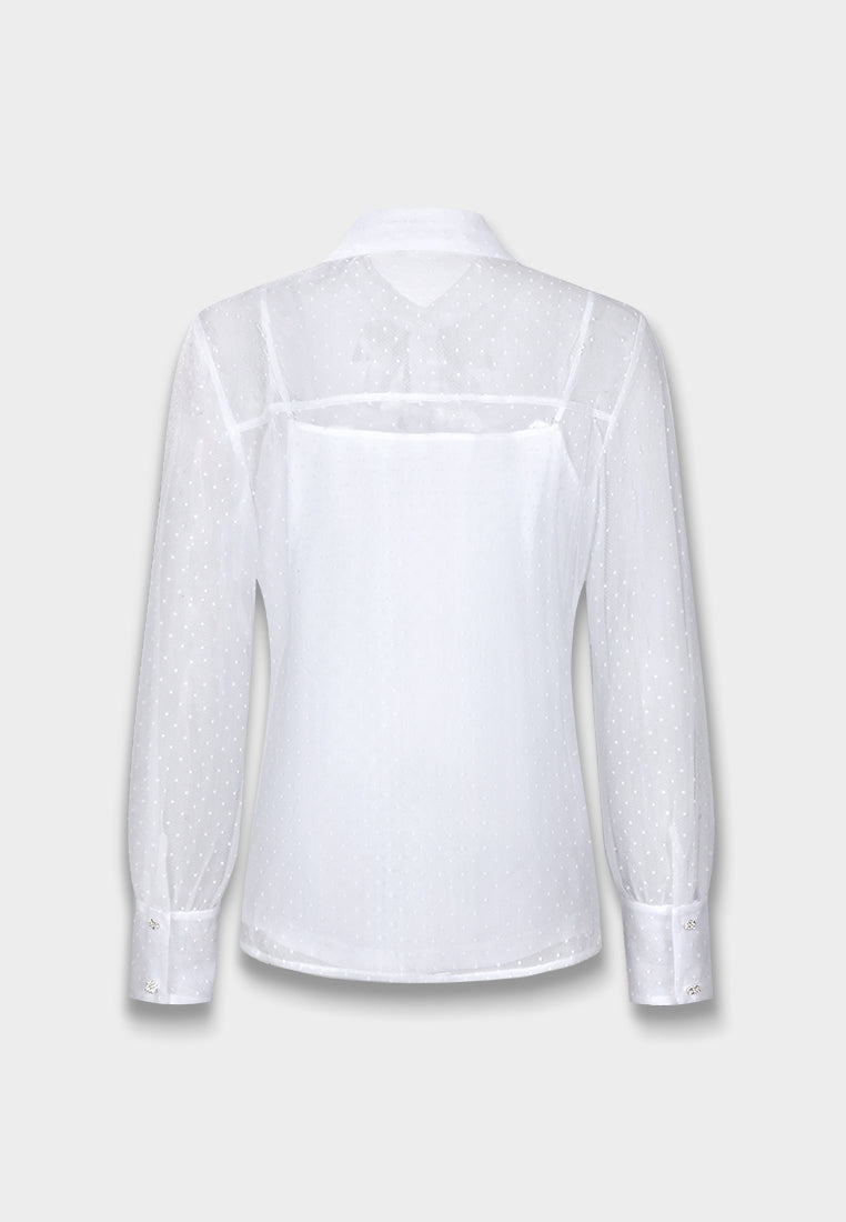 Ornate Ribbon Polka Blouse