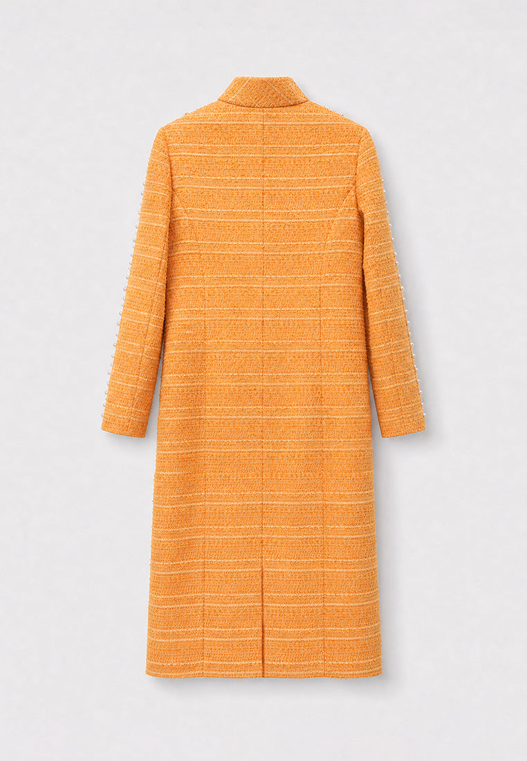 Orange Tweed Cristal Perlé Coat
