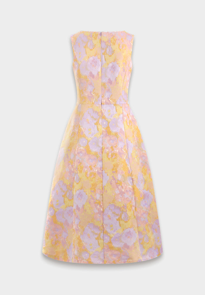 Watercolor Bloom Symphony Dress