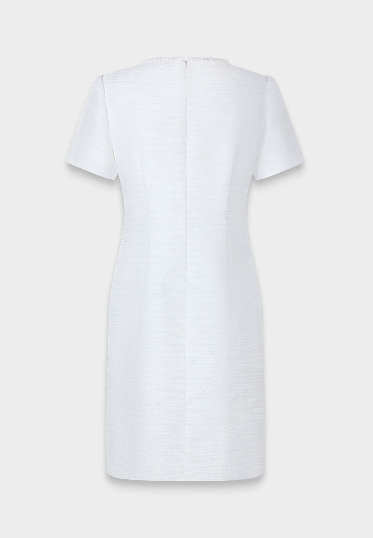 Ivory Peony Embellished Dress