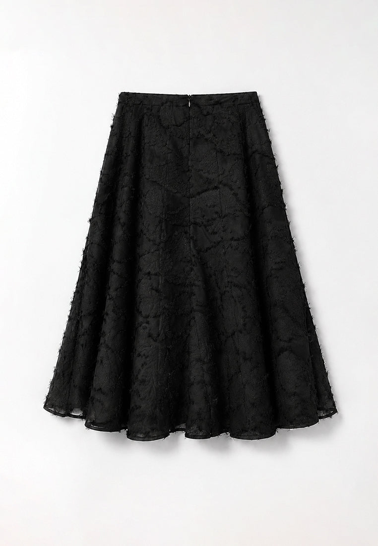 Noir Dentelle Arabesque Skirt