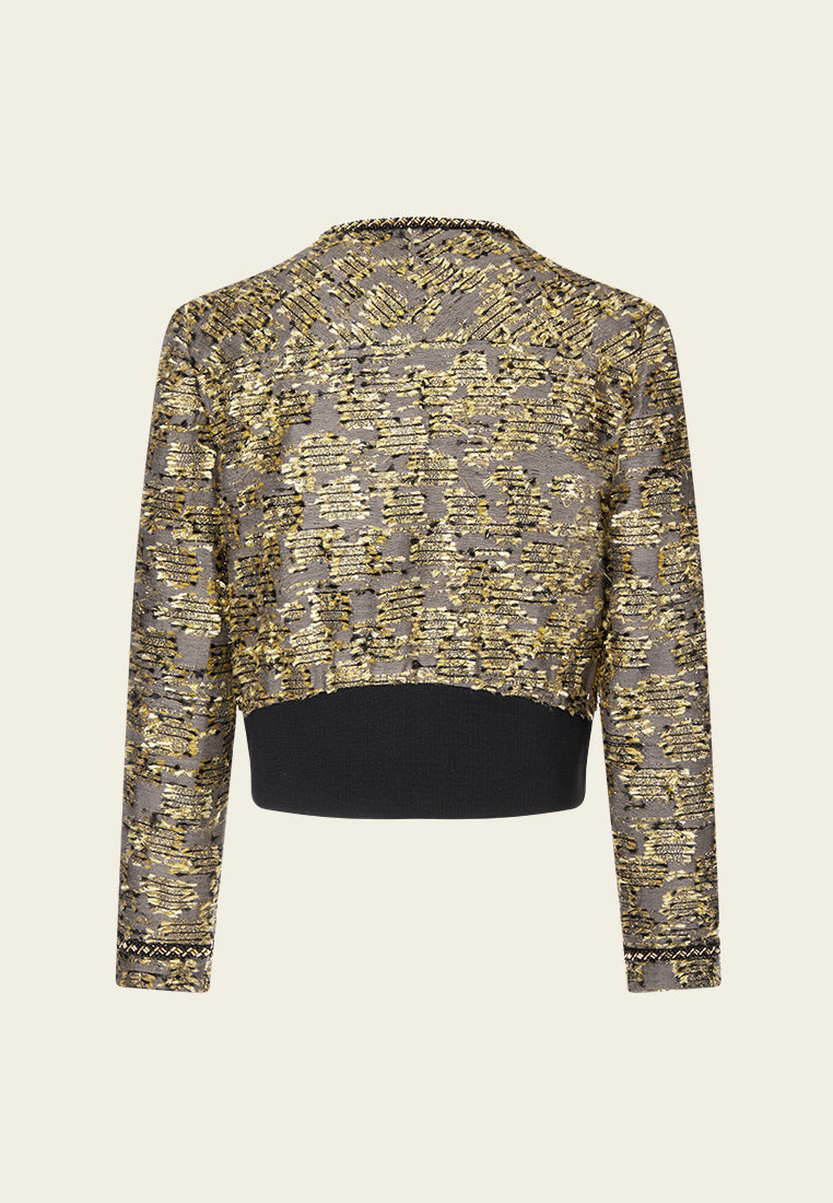 Sequin Brocade Zip Jacket