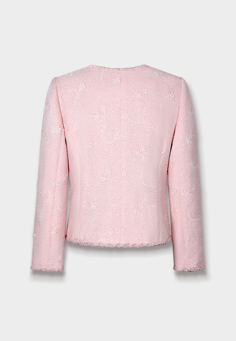 Blush Elegance Embroidered Jacket
