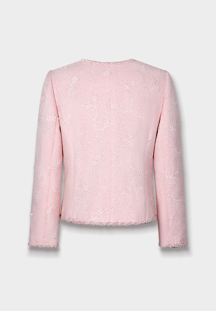 Blush Elegance Embroidered Jacket