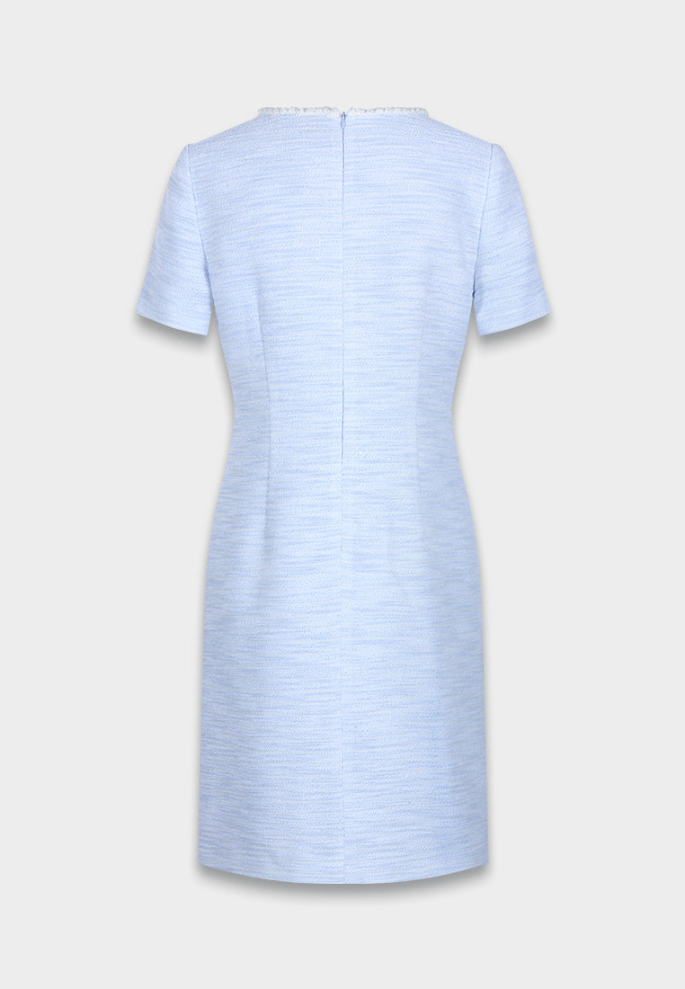 Azure Peony Embellished Dress