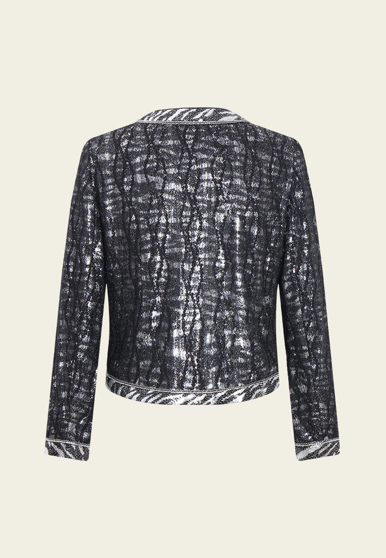 Lumière Abstract Tweed Jacket