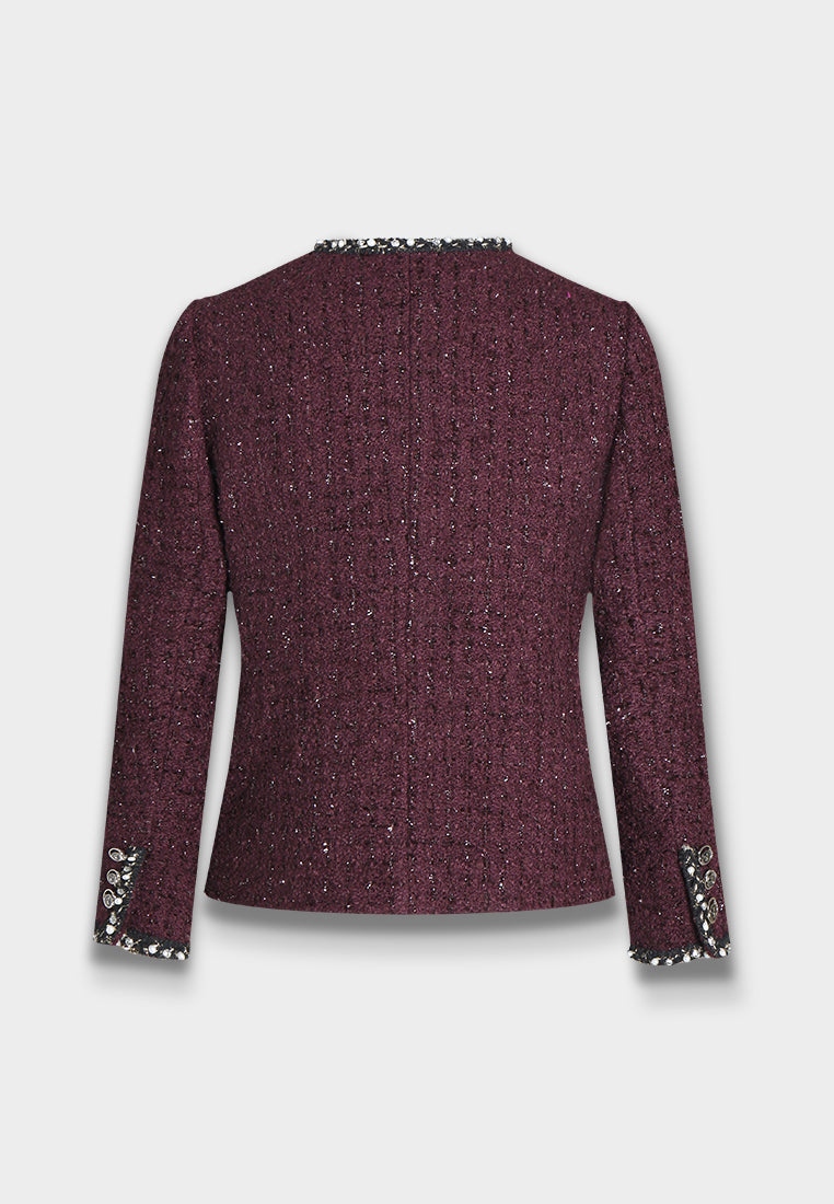 Bordeaux Bijou Trim Jacket