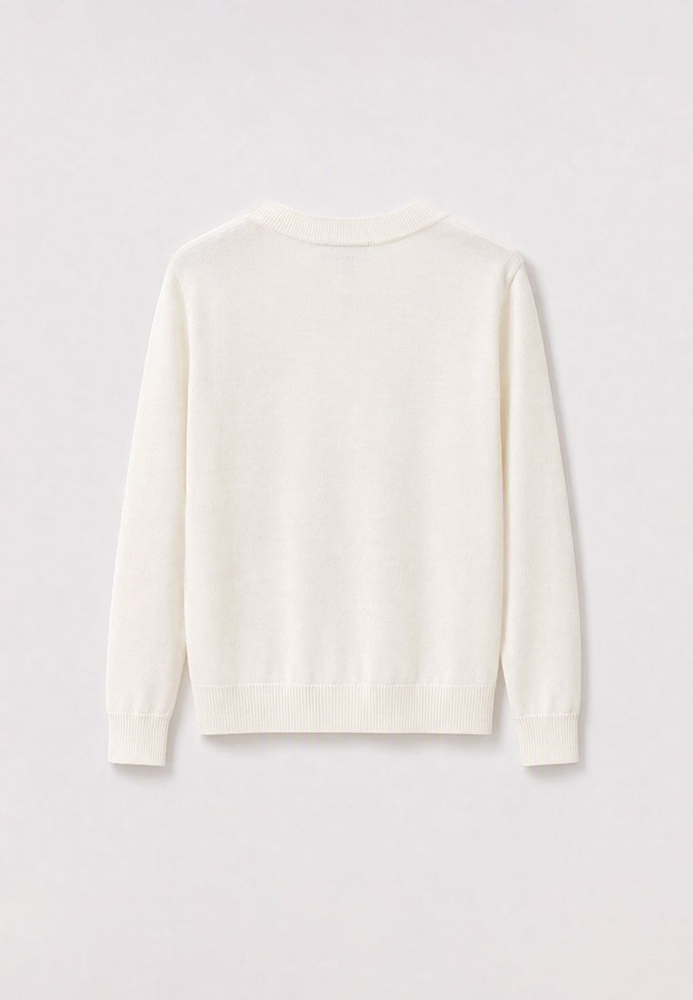 Fleur Étoilée Embellished Knit Sweater