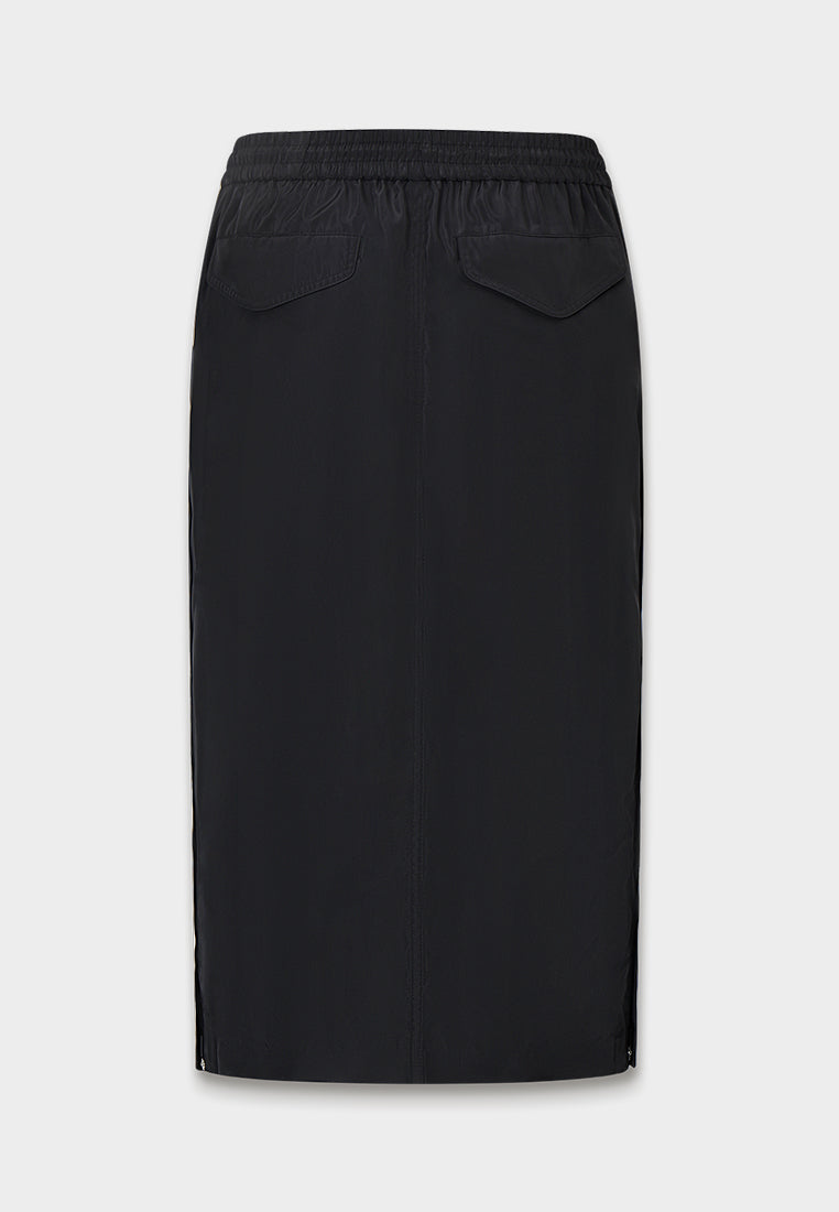 Noir Élégance Utility Skirt