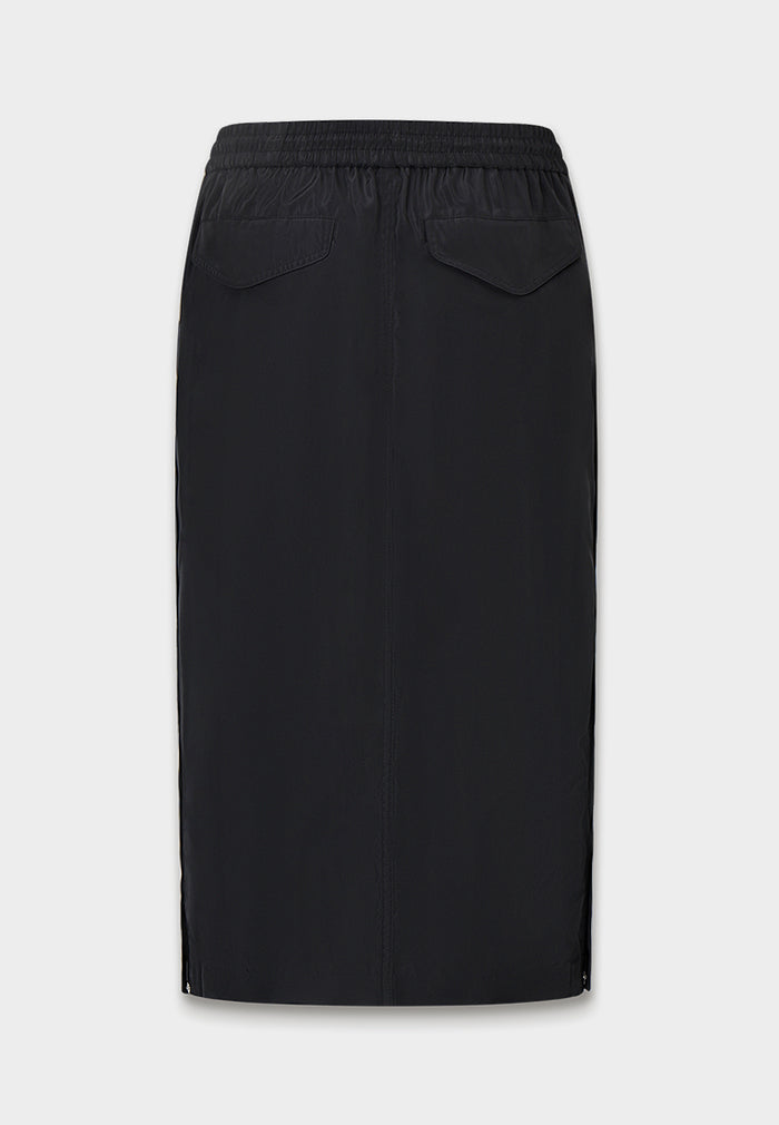 Noir Élégance Utility Skirt