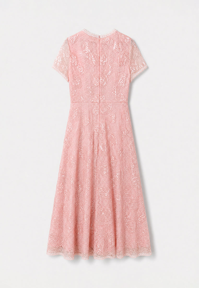 Rosé Florale Rhapsodie Dress