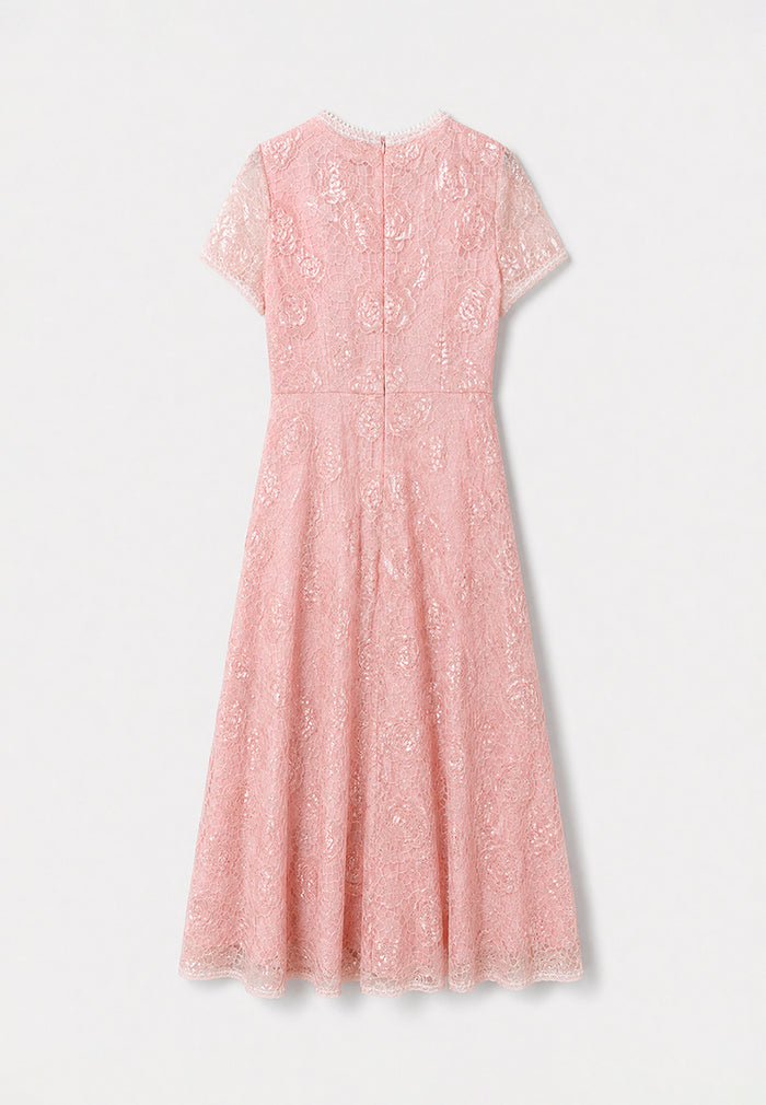 Rosé Florale Rhapsodie Dress