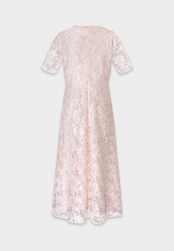Rosé Dentelle Étoilé Dress