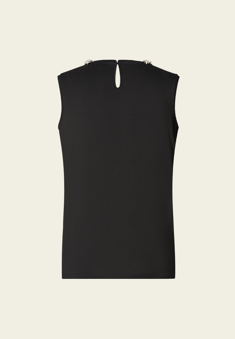 Embellished Chain-detail Sleeveless top