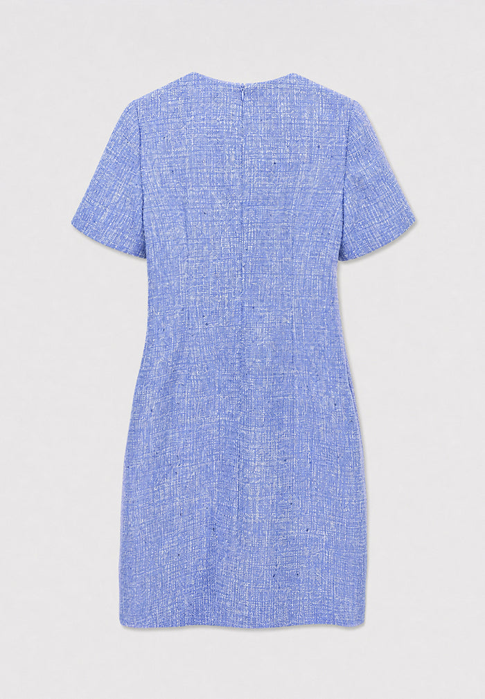 Lavande Tweed Fleuris Poésie Dress