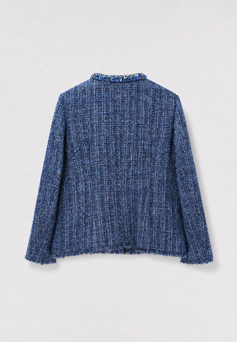 Blue Tweed Bijou Jacket