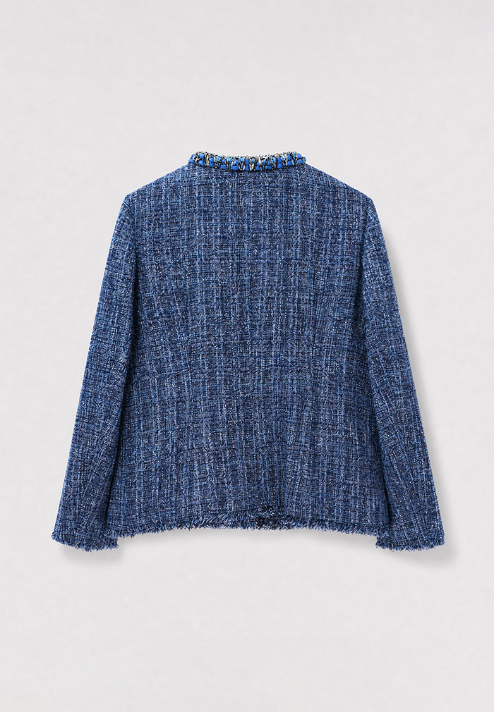 Blue Tweed Bijou Jacket