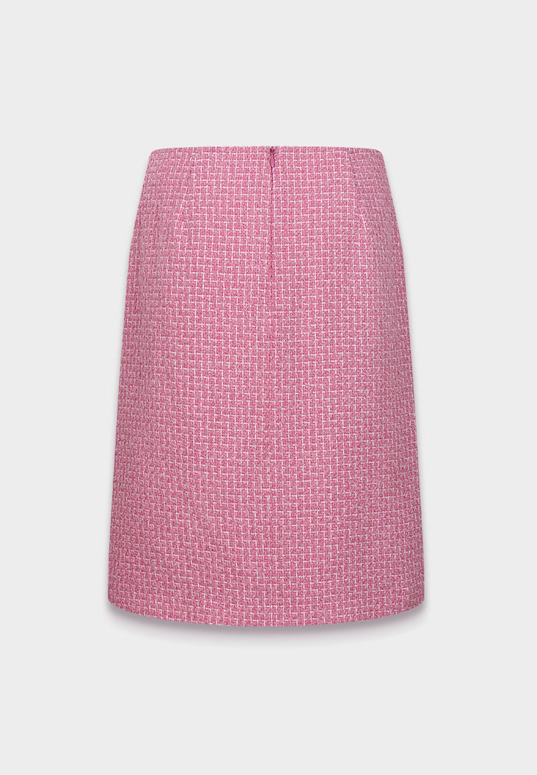 Rose Bloom Tweed Skirt