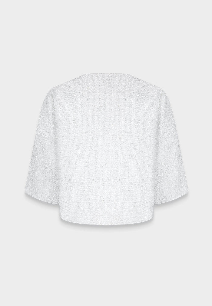 Blanche Étoile Cropped Tweed Jacket