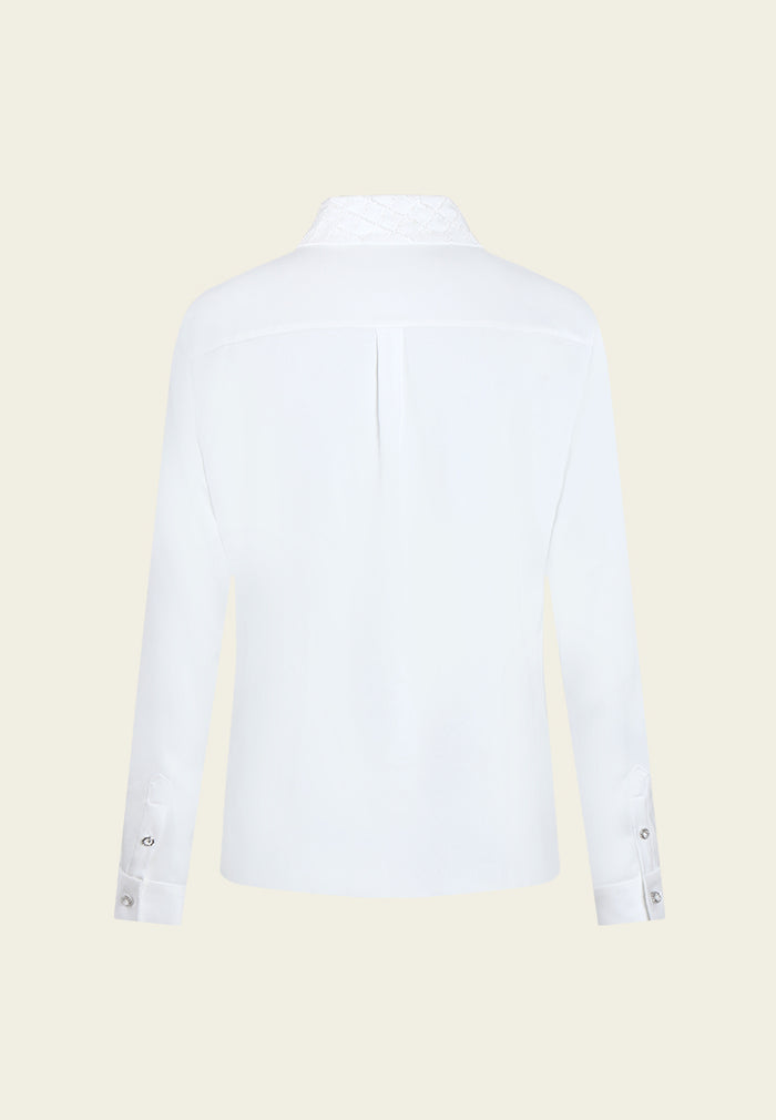 Fleur Lace Collar Embroidered Blouse