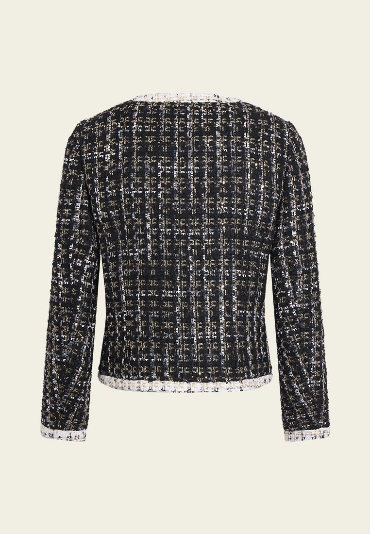 Bijou Bow Trim Tweed Jacket