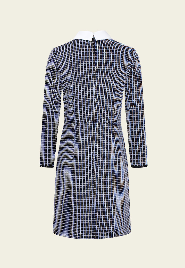 Gilded Edge Tweed Column Dress