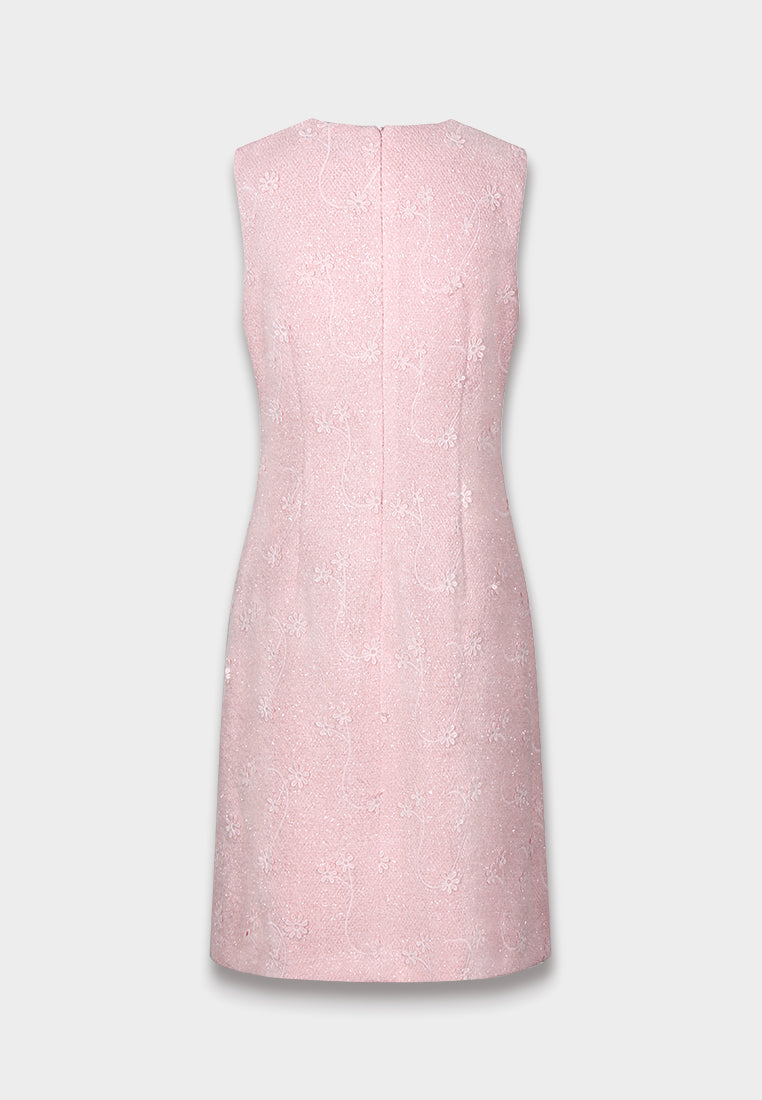 Blush Elegance Embroidered Dress