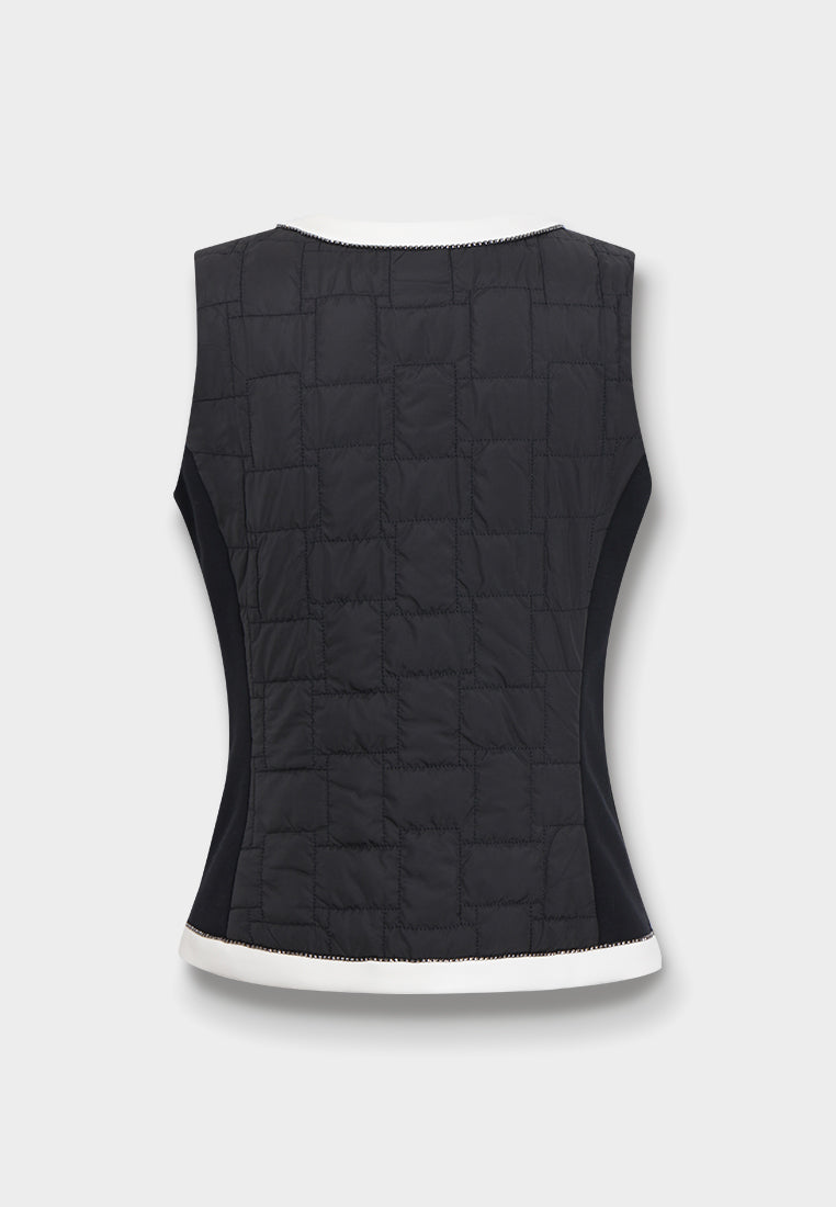 Obsidienne Matelassé Contrast Vest