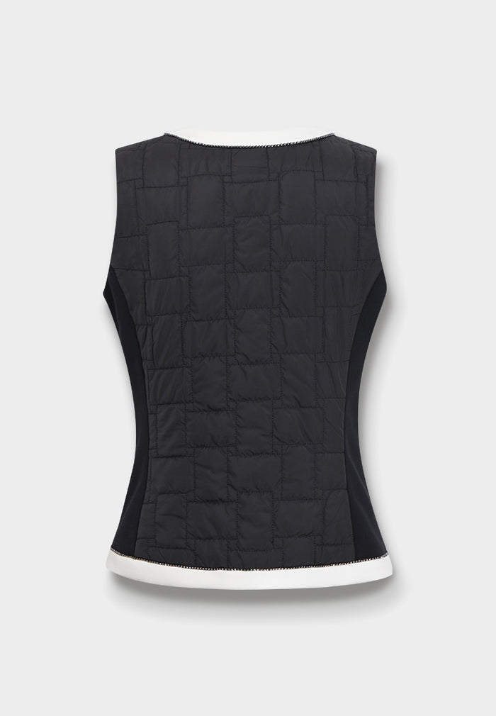 Obsidienne Matelassé Contrast Vest