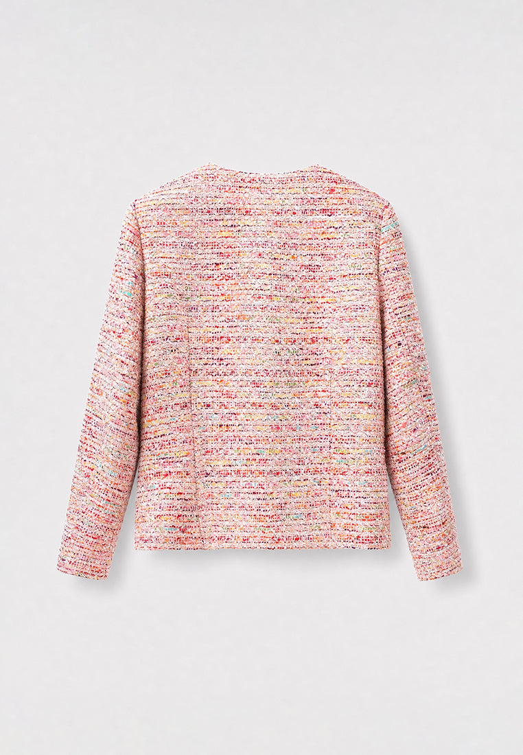 Rosé Tweed Prismatique Charme Jacket