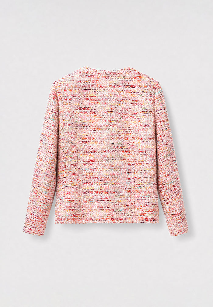 Rosé Tweed Prismatique Charme Jacket