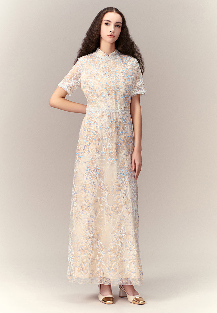 MOISELLE Cream Floral Lace Dress MOISELLE Cream Floral Lace Dress