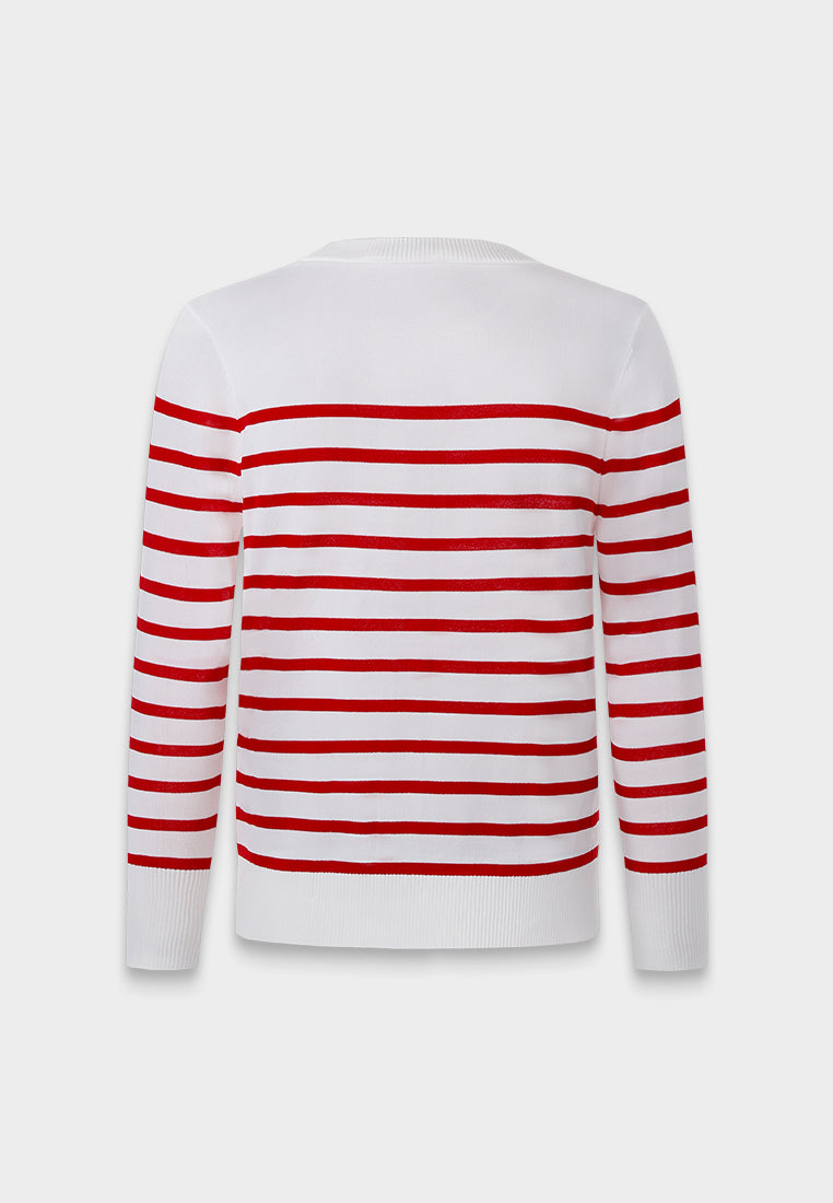 Nautical Stripe Knit Cardigan
