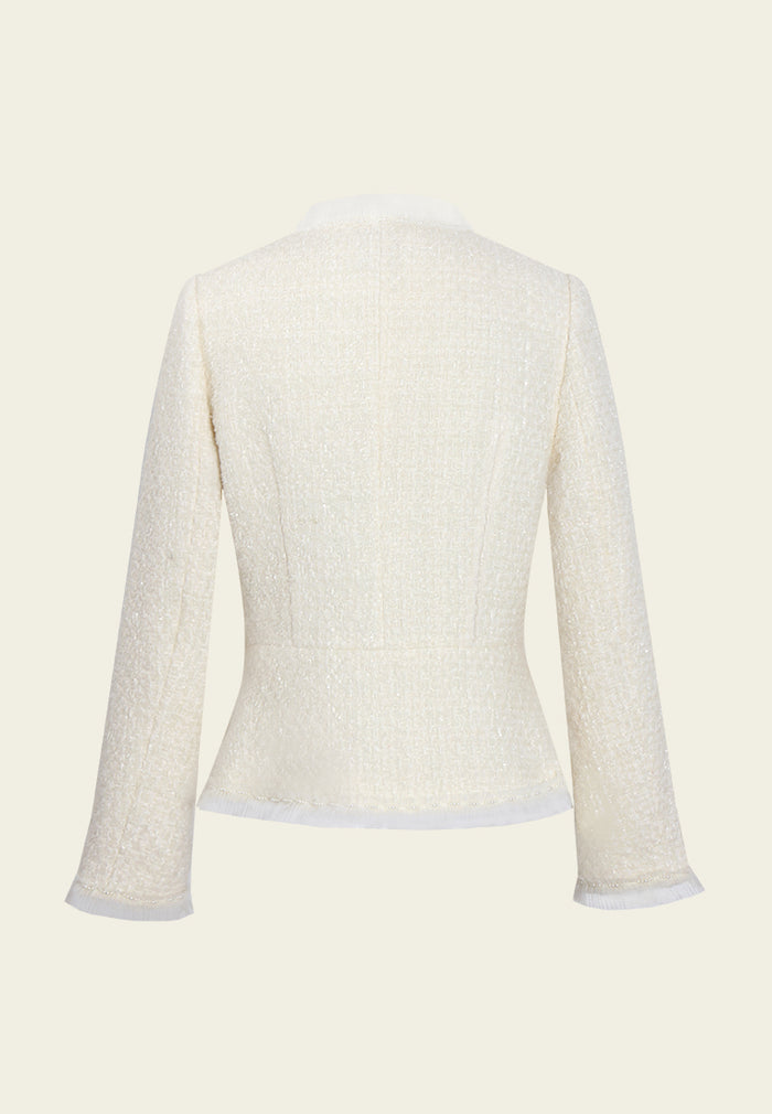 Fleur Éclat Embellished Tweed Jacket