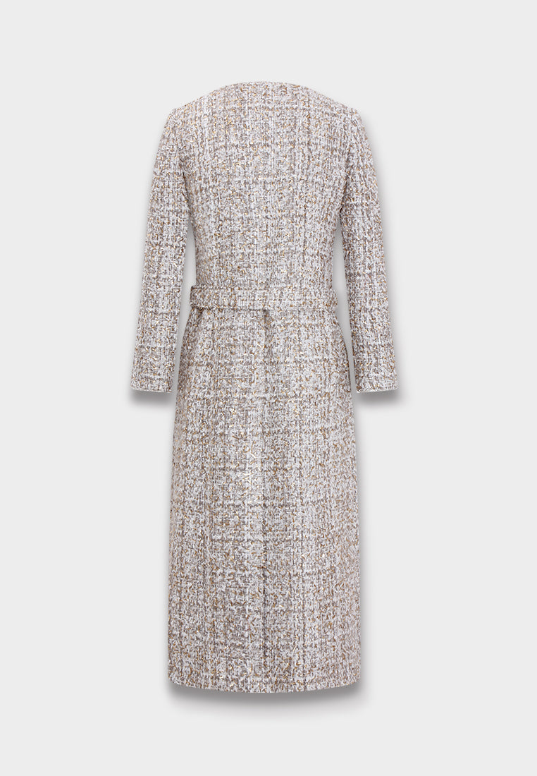 Champagne Bijou Tweed Robe