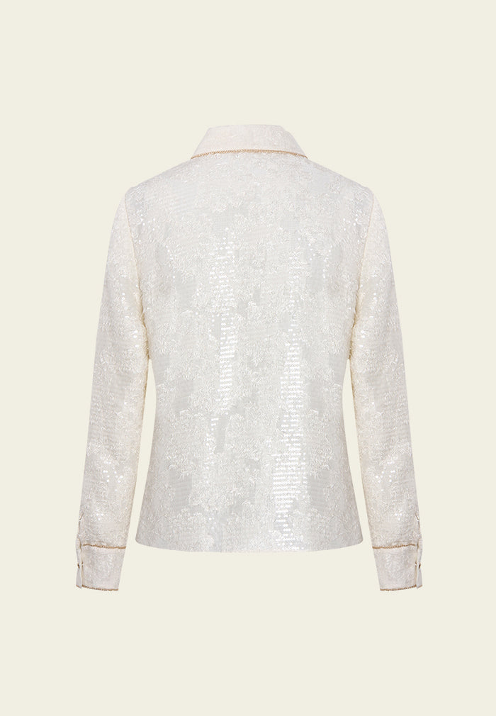 Éclat Contrast-Trim Blouse