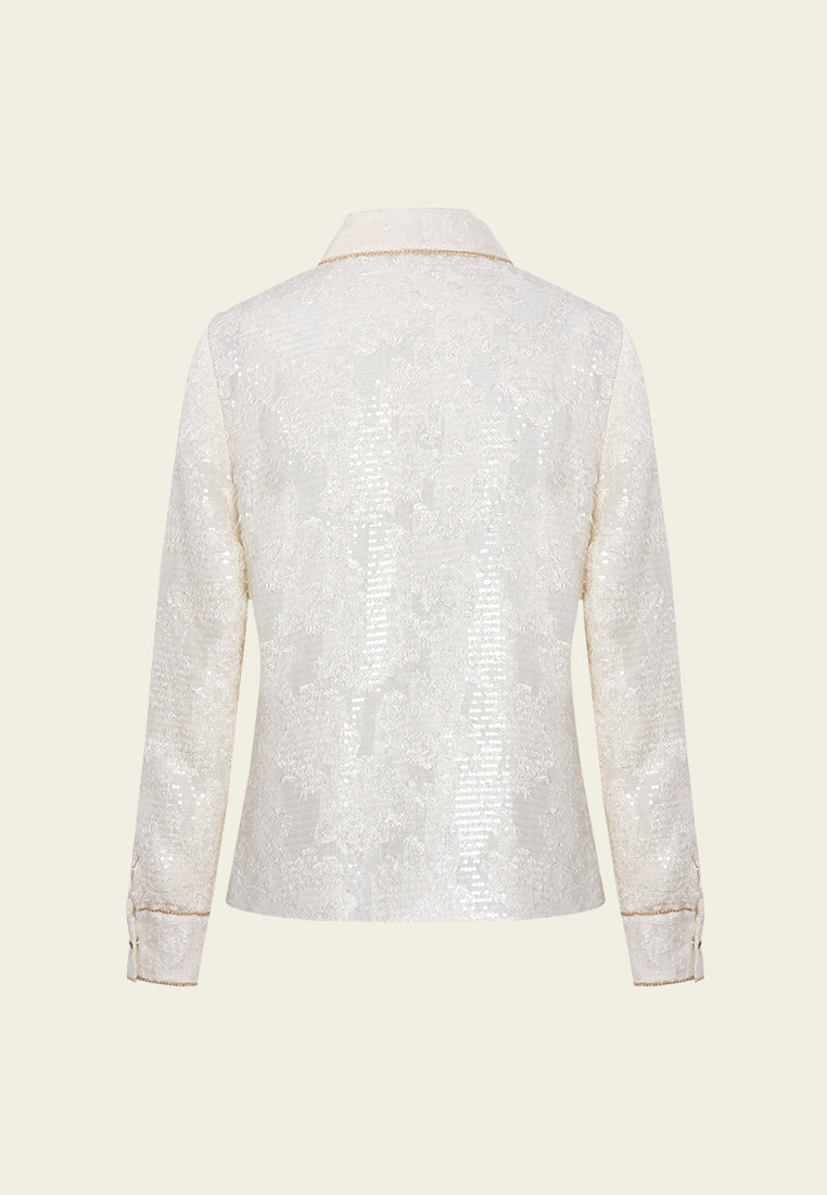 Éclat Contrast-Trim Blouse