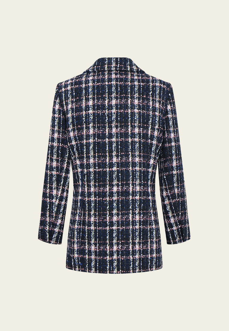 Élan Tweed Double-Breasted Blazer
