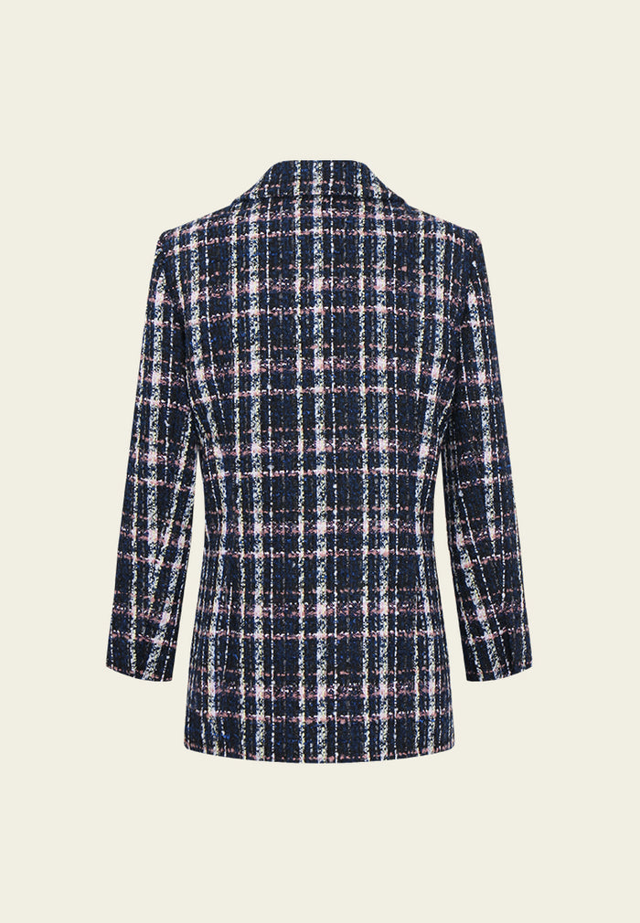 Élan Tweed Double-Breasted Blazer