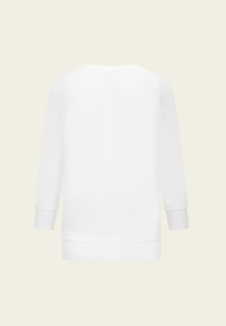 3D Floral Lace White Top