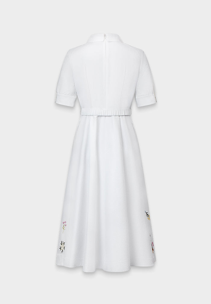 Chroma Blossom Brodé Dress