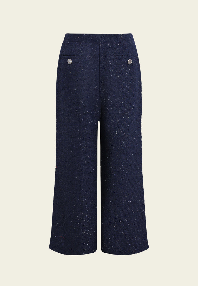 Bleu Profond Wide-Leg Trousers