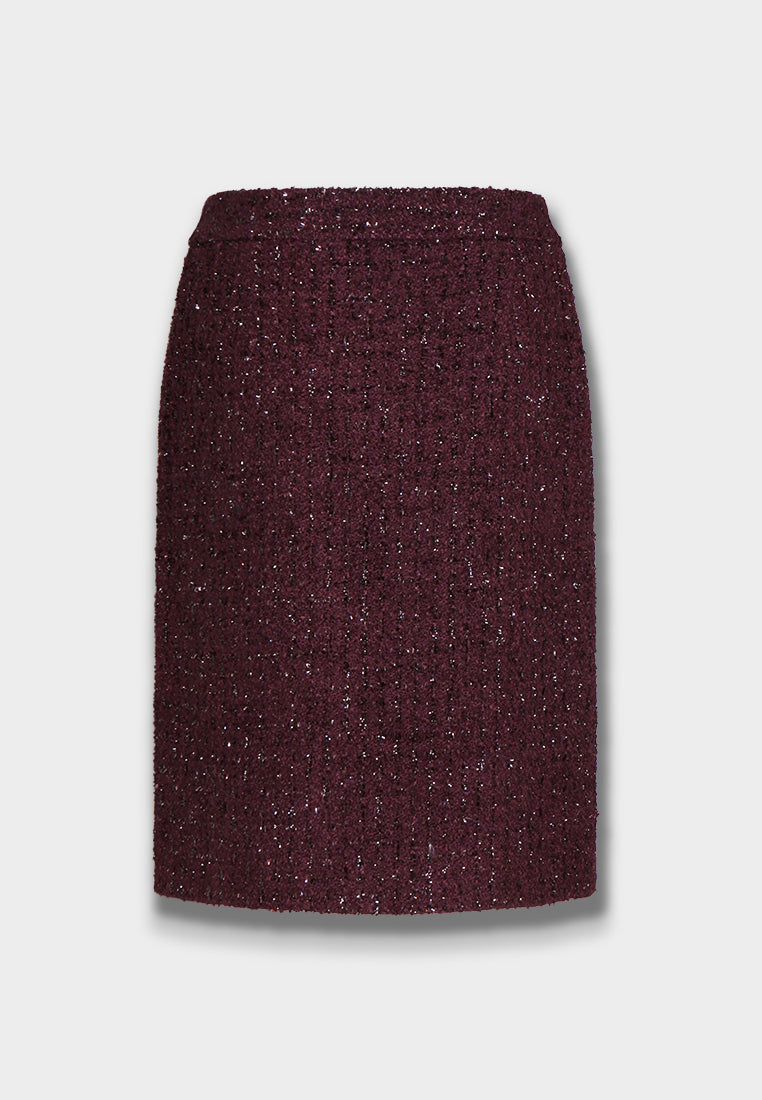 Bordeaux Éclat Wrap Skirt
