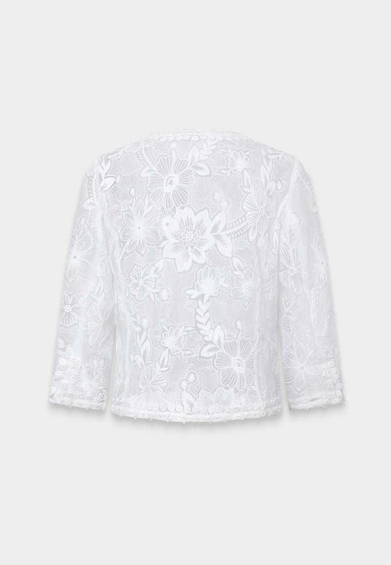 Ivory Dentelle Fleuris Jacket